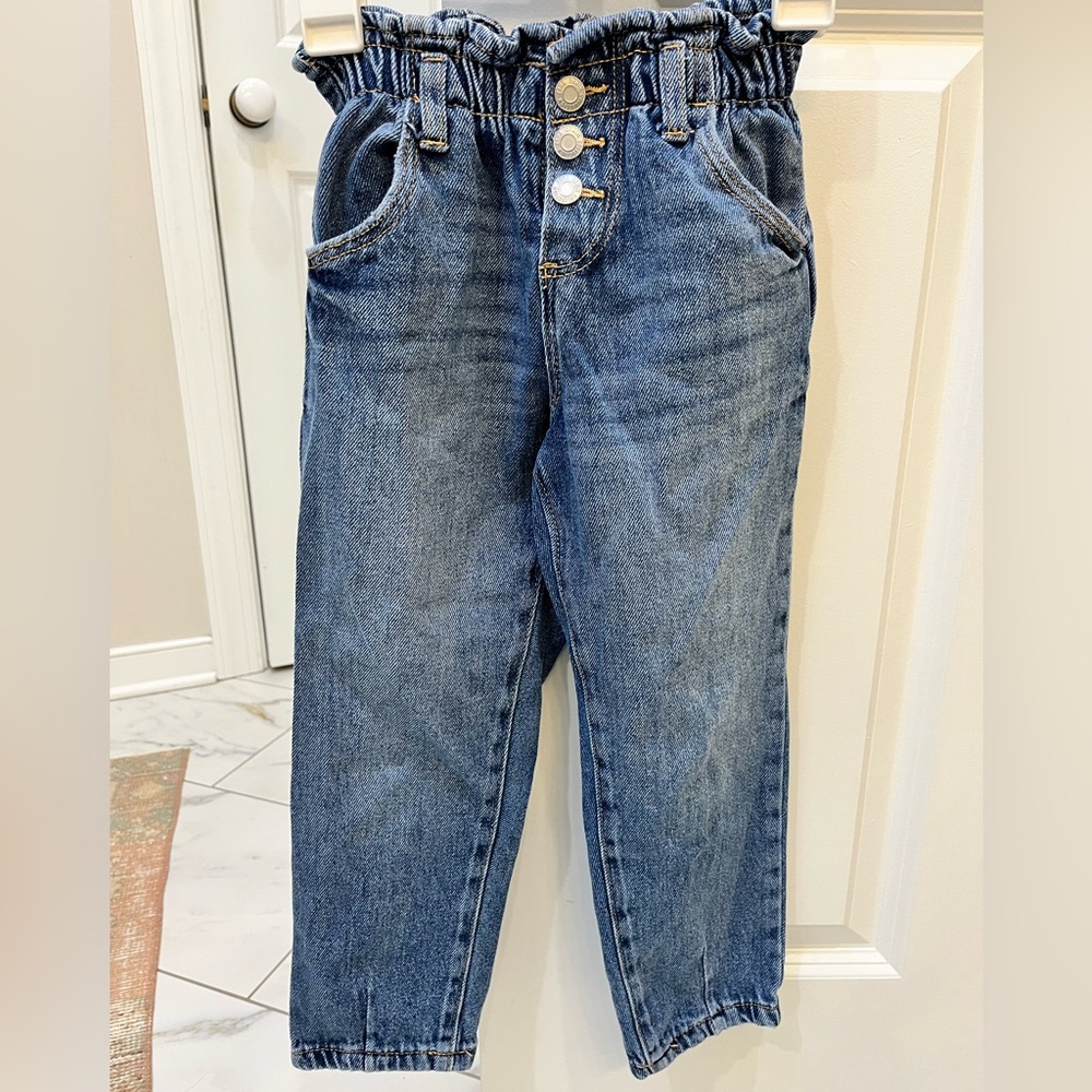 Zara Kids Blue Jeans with Button Detail